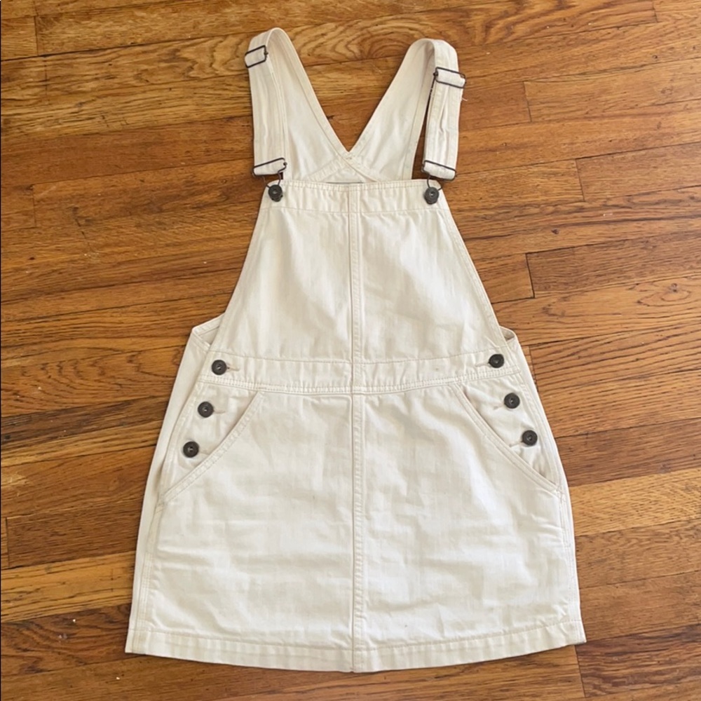 Free people white overall dress